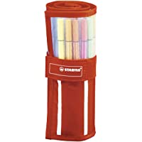 Rotulador premium STABILO Pen 68 - Estuche enrollable de tela Rollerset con 30 colores